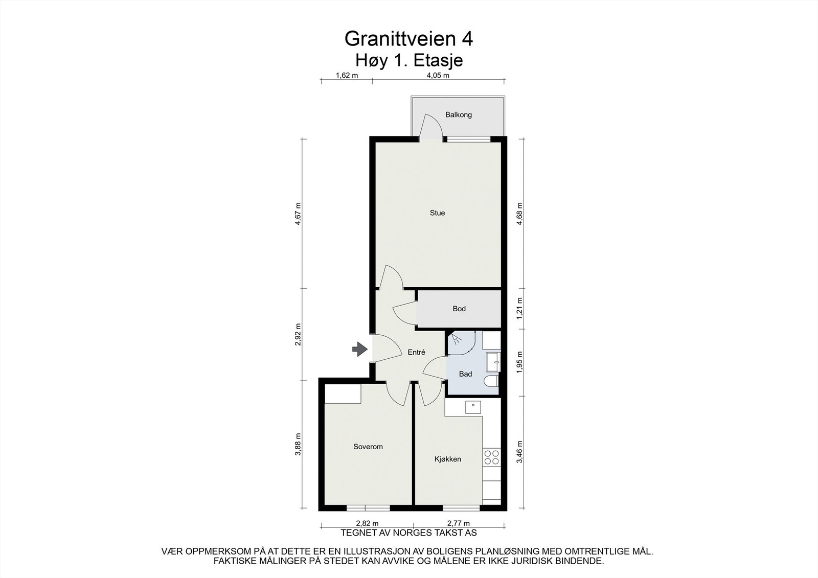 Plantegning - Granittveien 4 Galleribilde