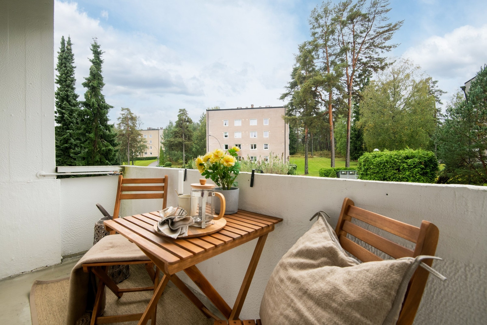 Koselig utsikt fra balkongen Galleribilde
