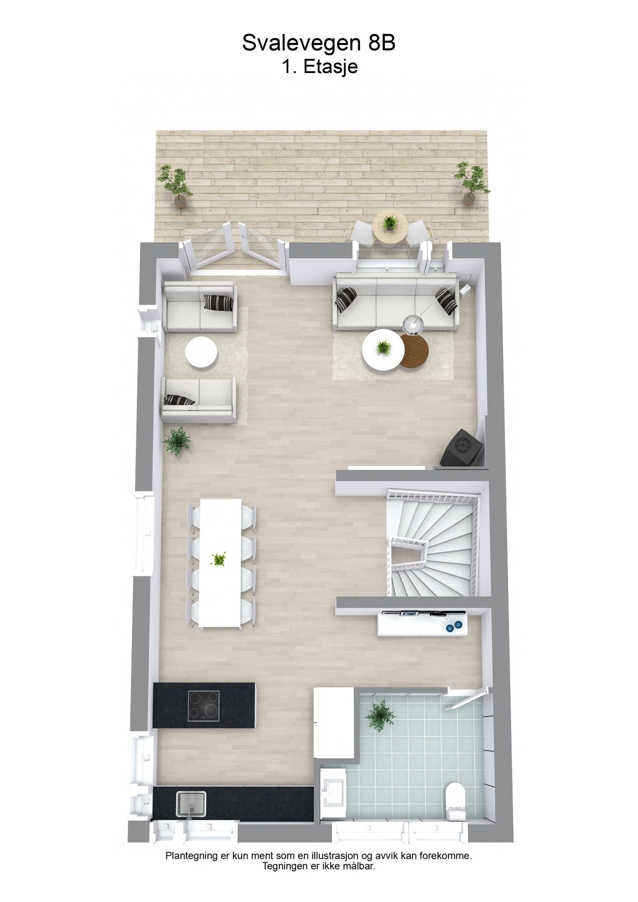 Planteging 2. etasje (3D). Galleribilde