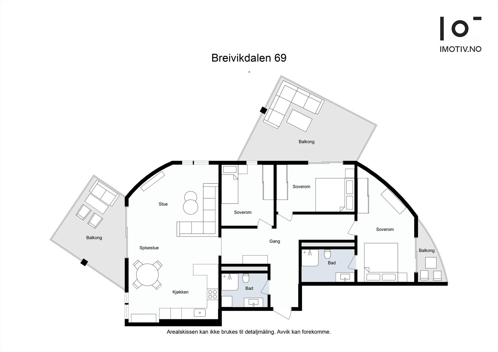 Planløsning av leiligheten. Galleribilde