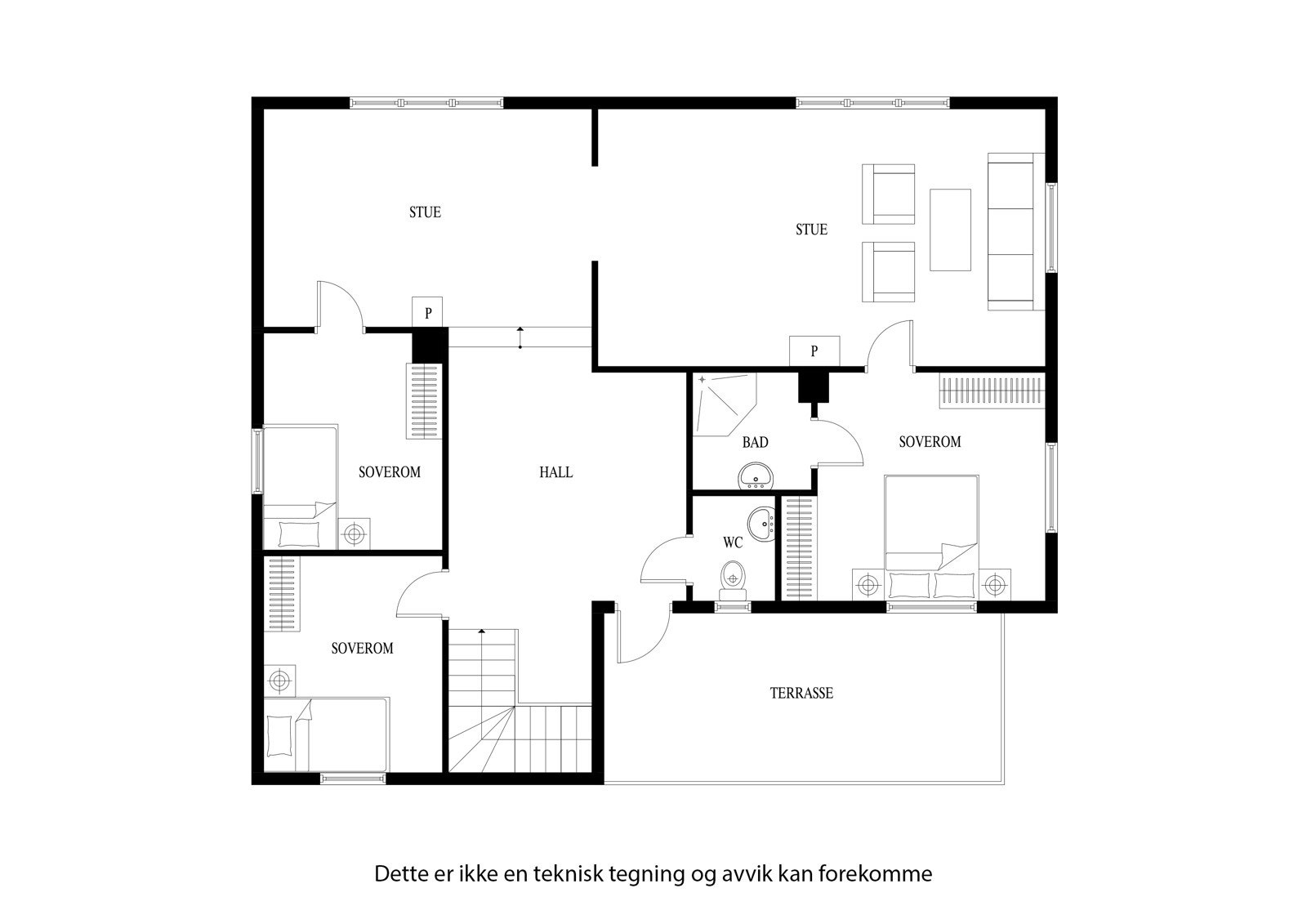 Plantegning 2. etasje Galleribilde