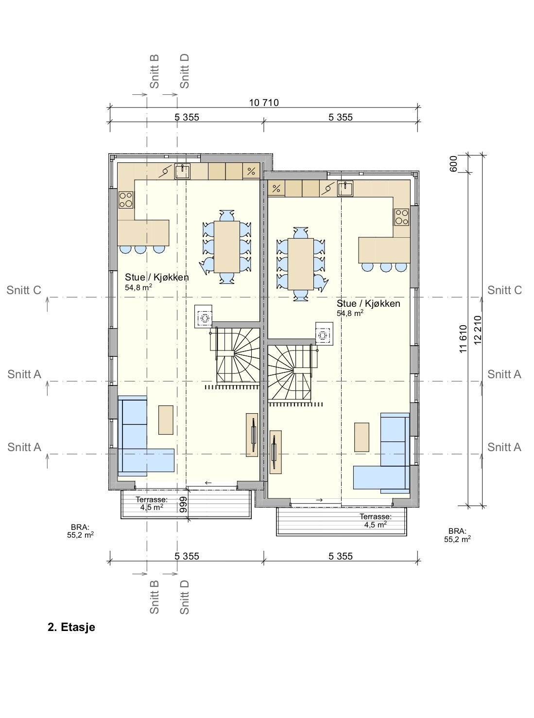 Plantegning 2. etasje. Galleribilde