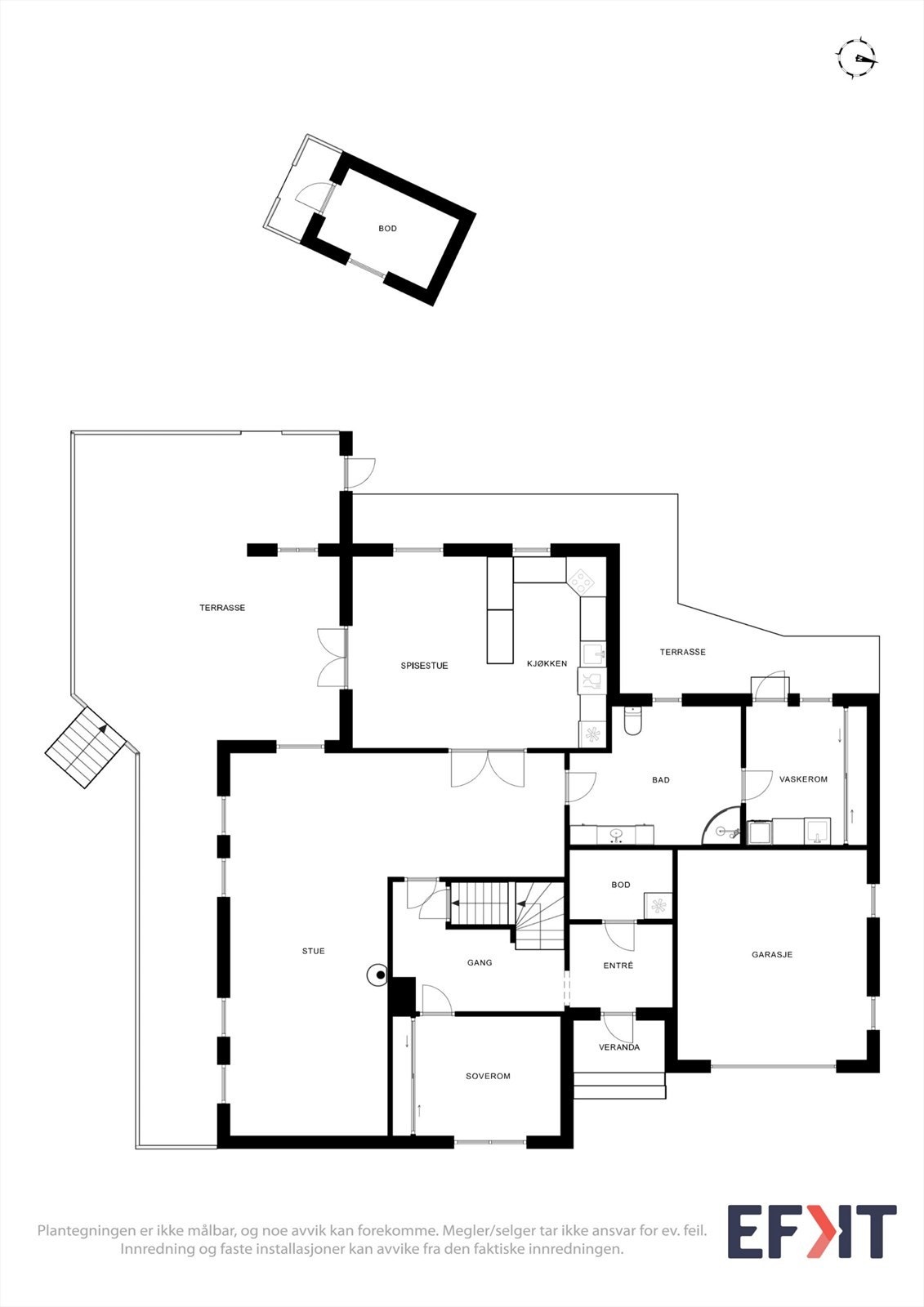 Plantegning 1. etasje Galleribilde