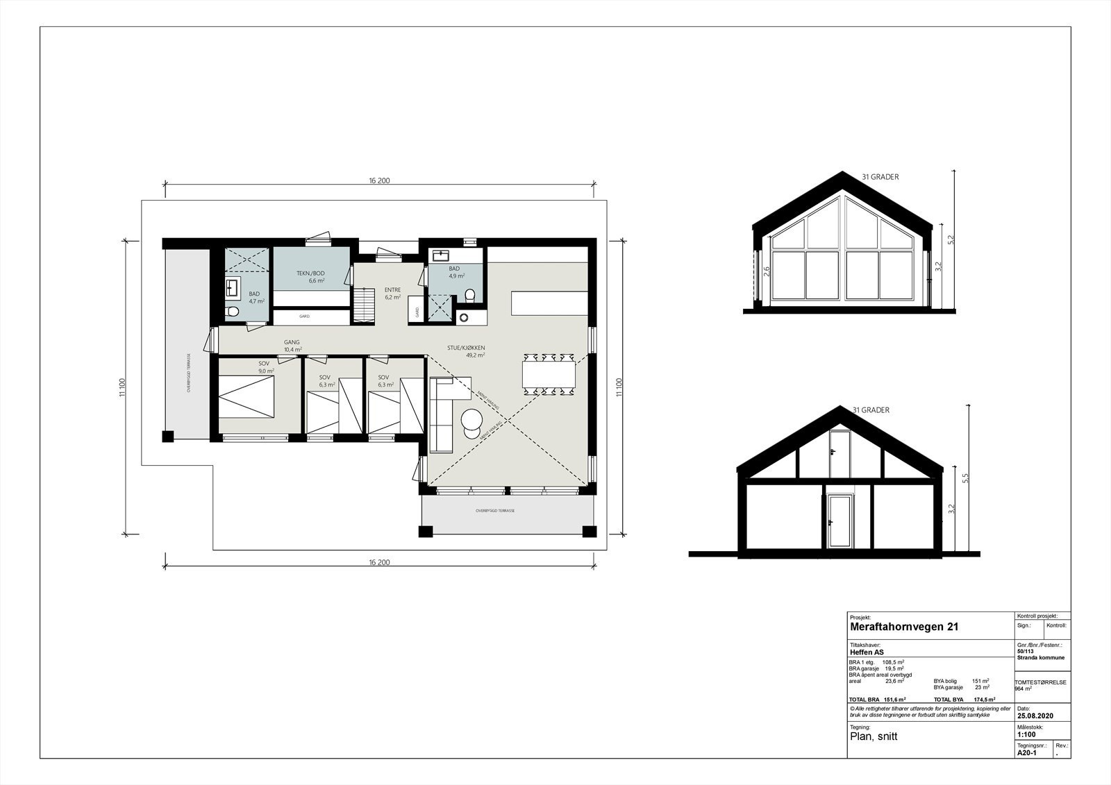 Plan 1 | Hytta som er godkjent Galleribilde