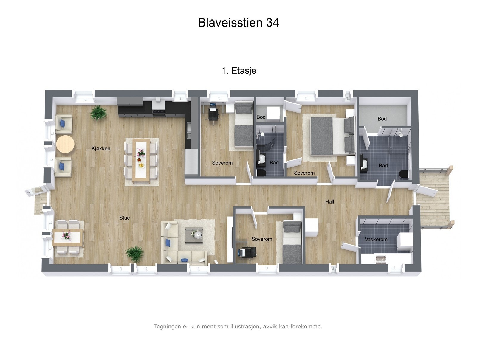 Blveisstien 34 - 3D - 1. Etasje - Letterhead Galleribilde