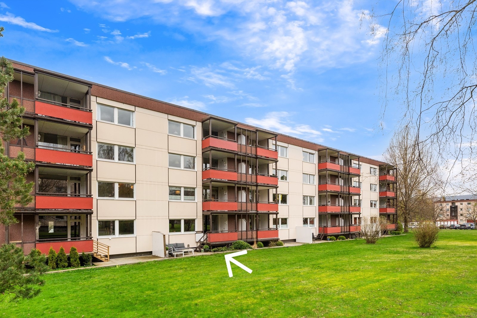 Det er rikelig med boltreplass på de store, grønne fellesområdene. Galleribilde