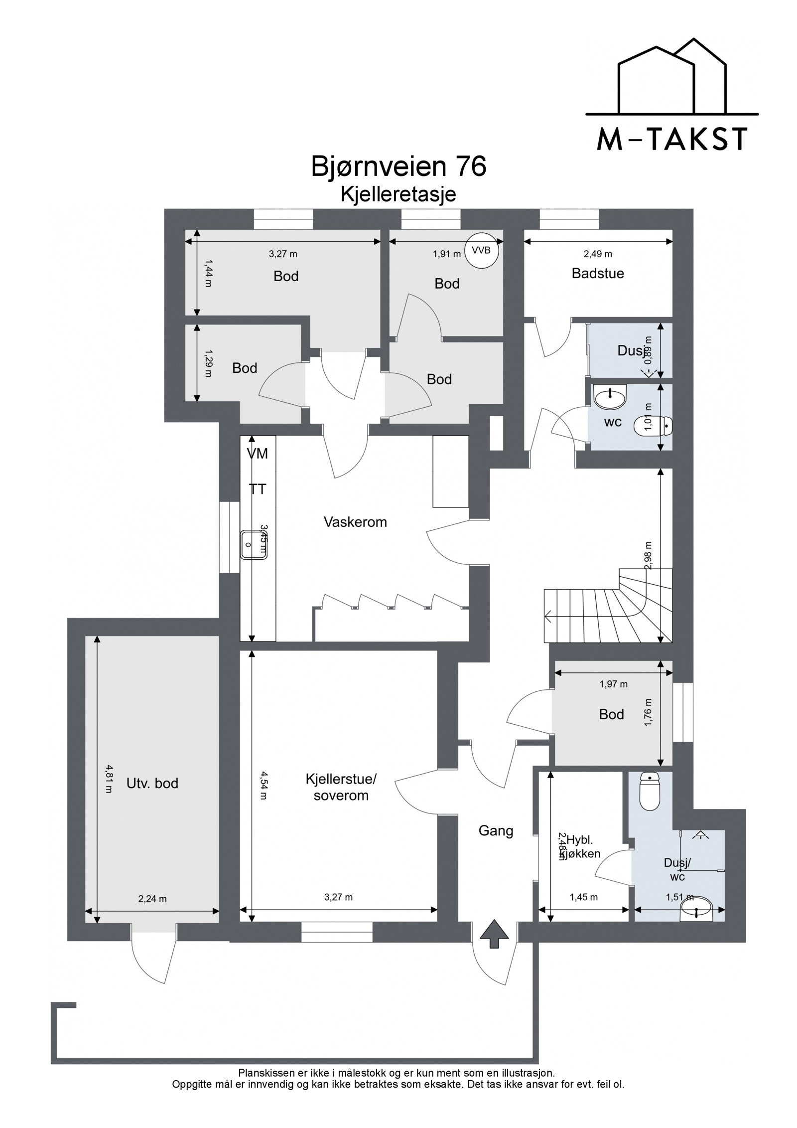 Bjørnveien 76 - Kjelleretasje Galleribilde