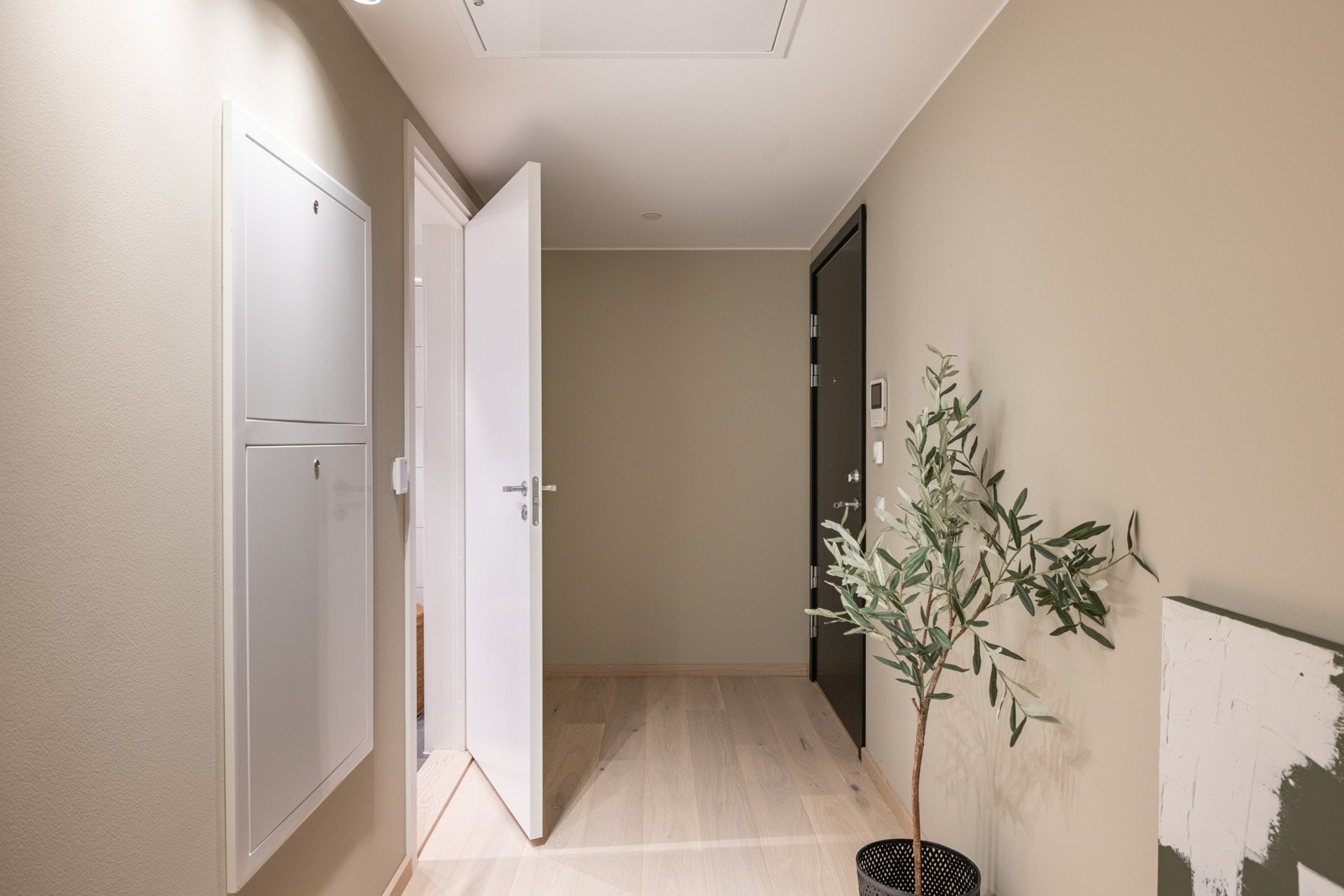 Romslig gang med mulighet for å sette inn kommode eller skap. Galleribilde