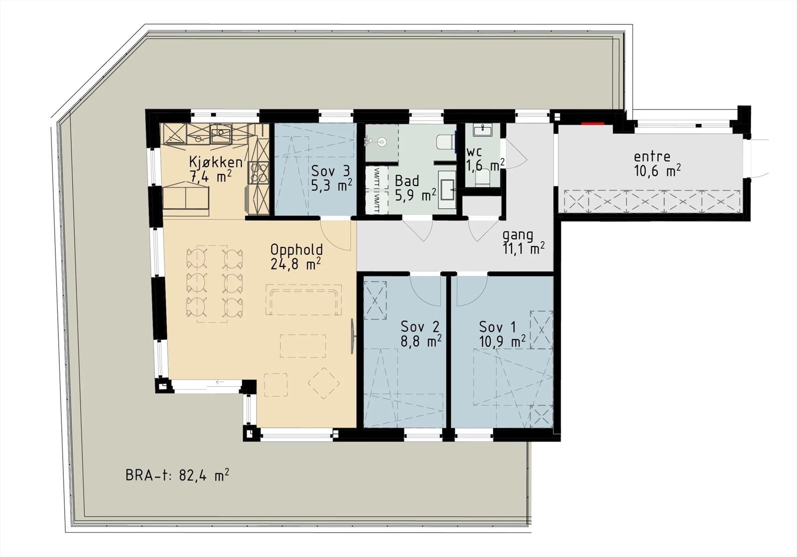 Plantegning Galleribilde