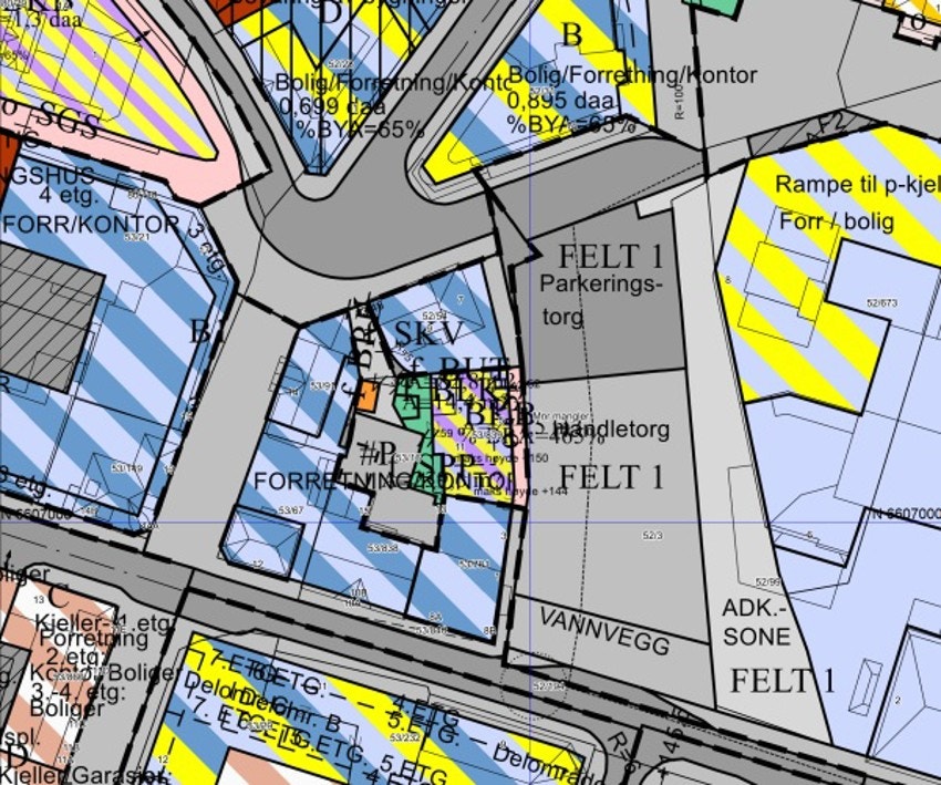 Reguleringsplankart Galleribilde