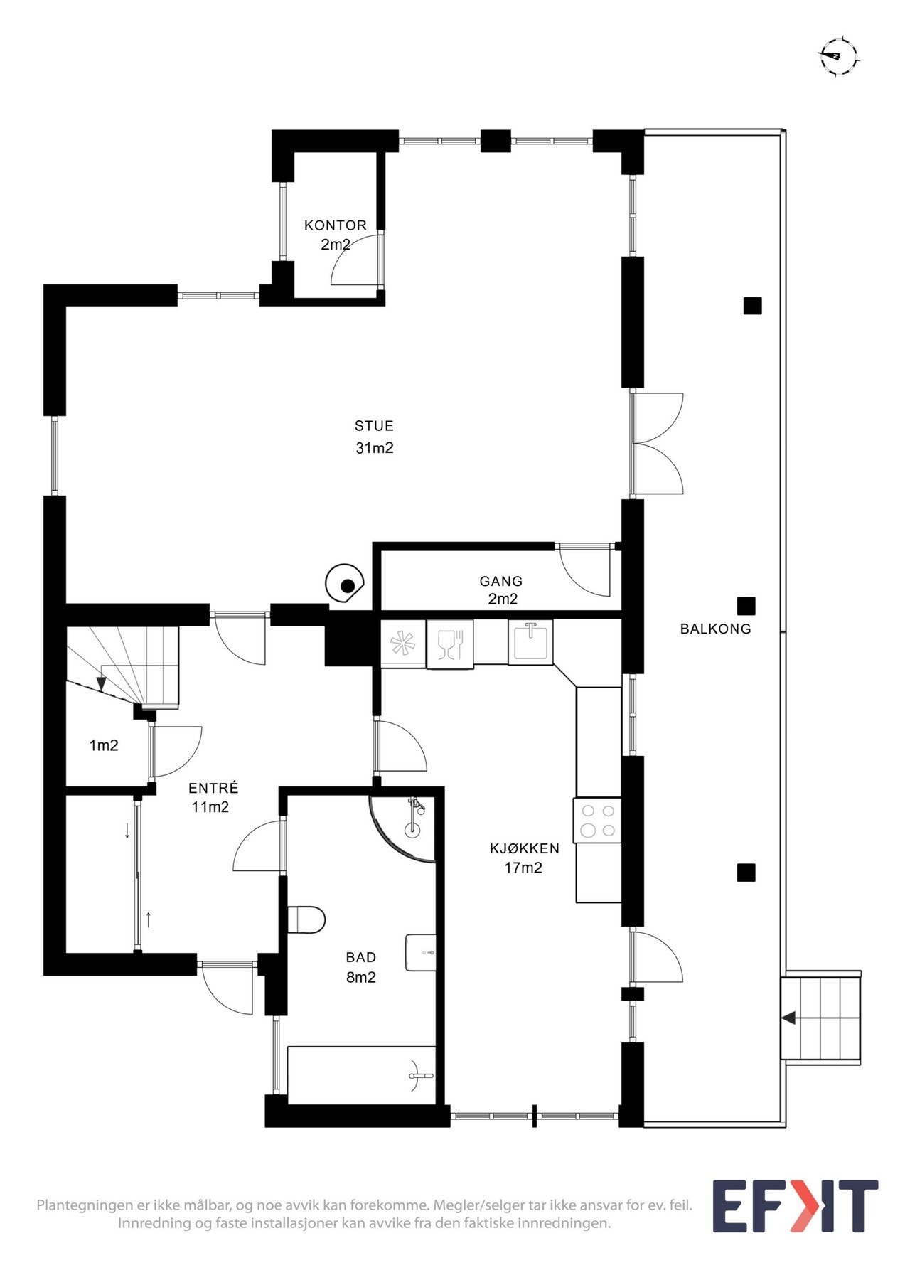 Plantegning hovedetasje Galleribilde