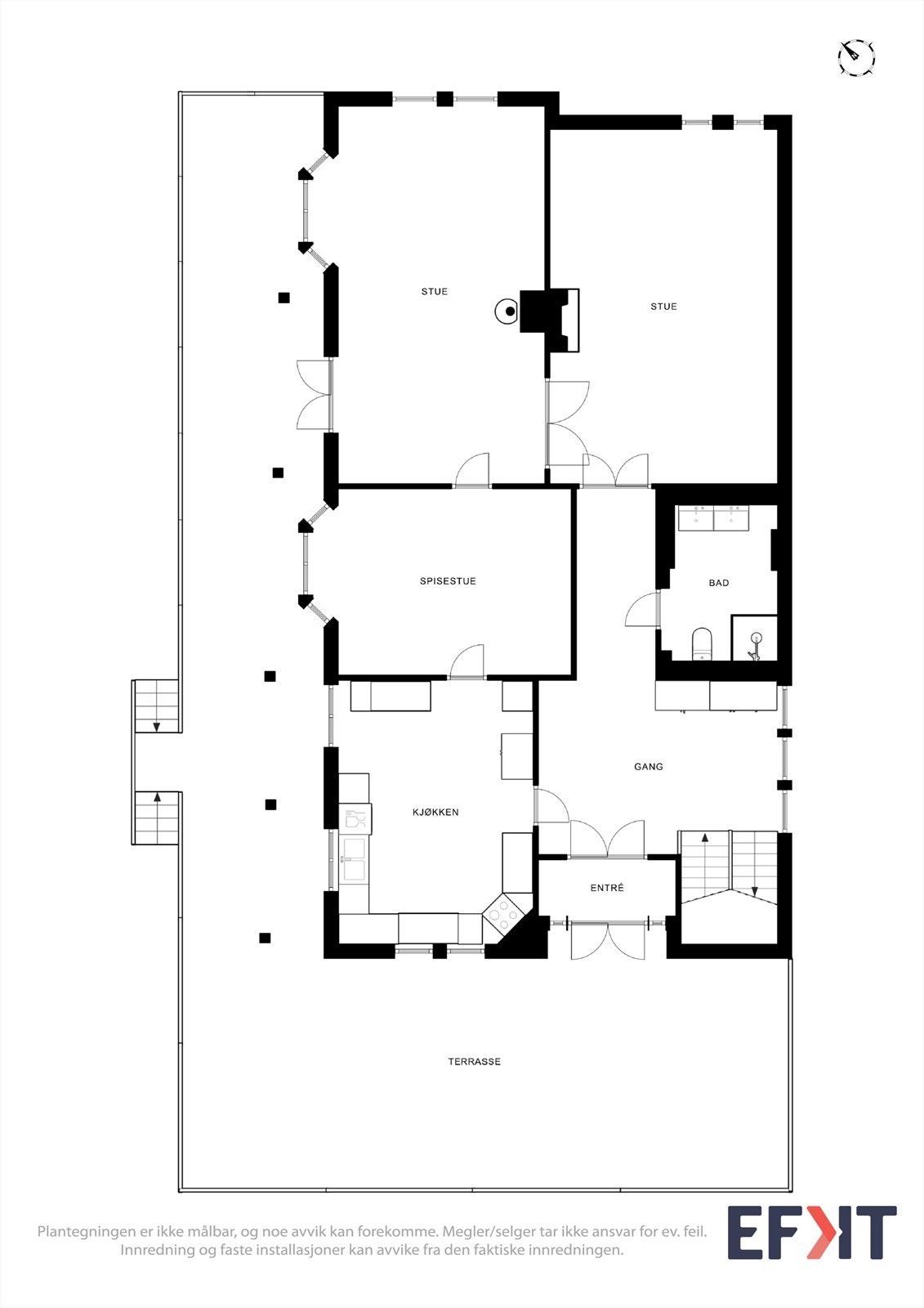 Plantegning hovedplan (1. etg) Galleribilde