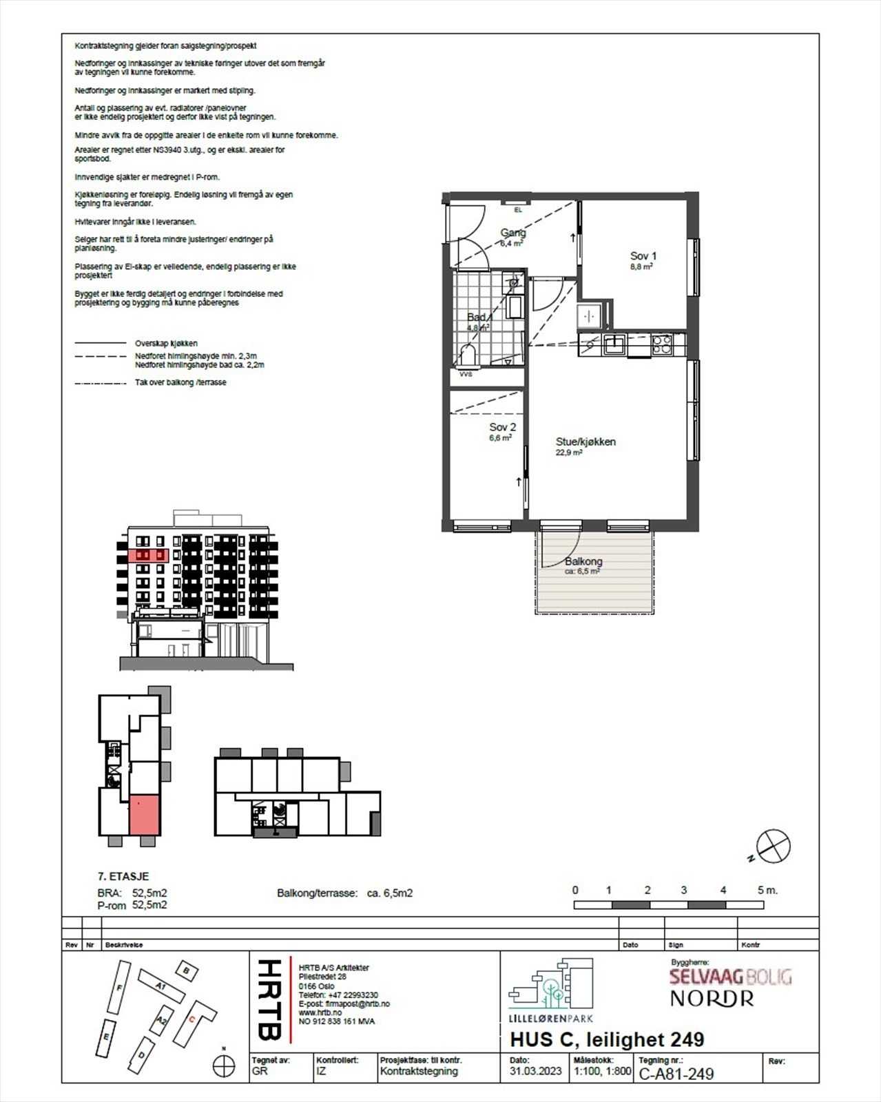 Plantegning fra utbygger. Galleribilde