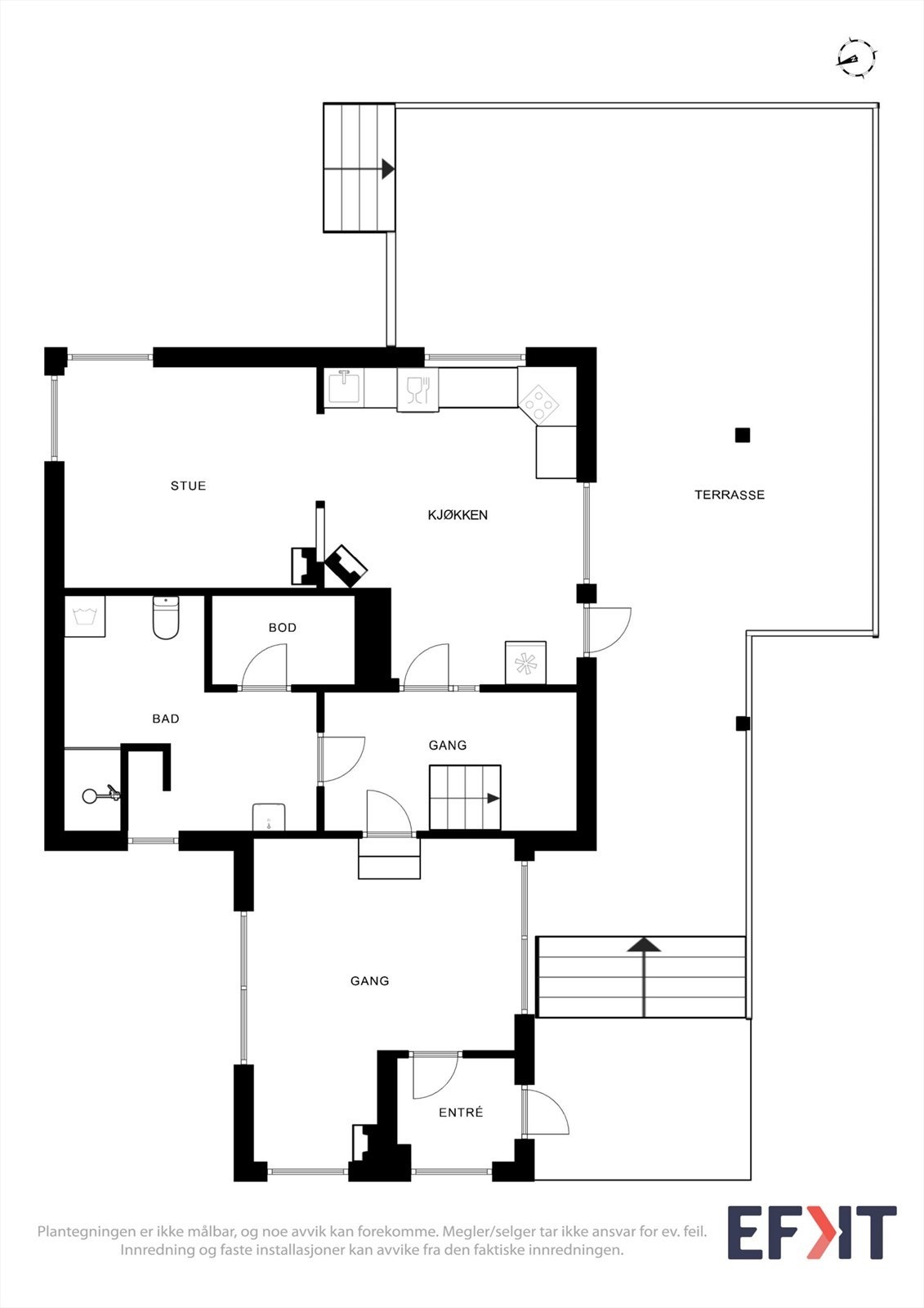Plantegning 1. etasje Galleribilde
