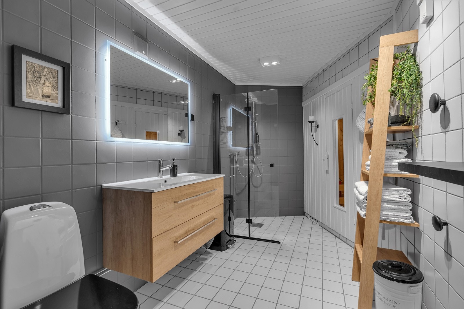 Fra badet er det adkomst til badstu Galleribilde