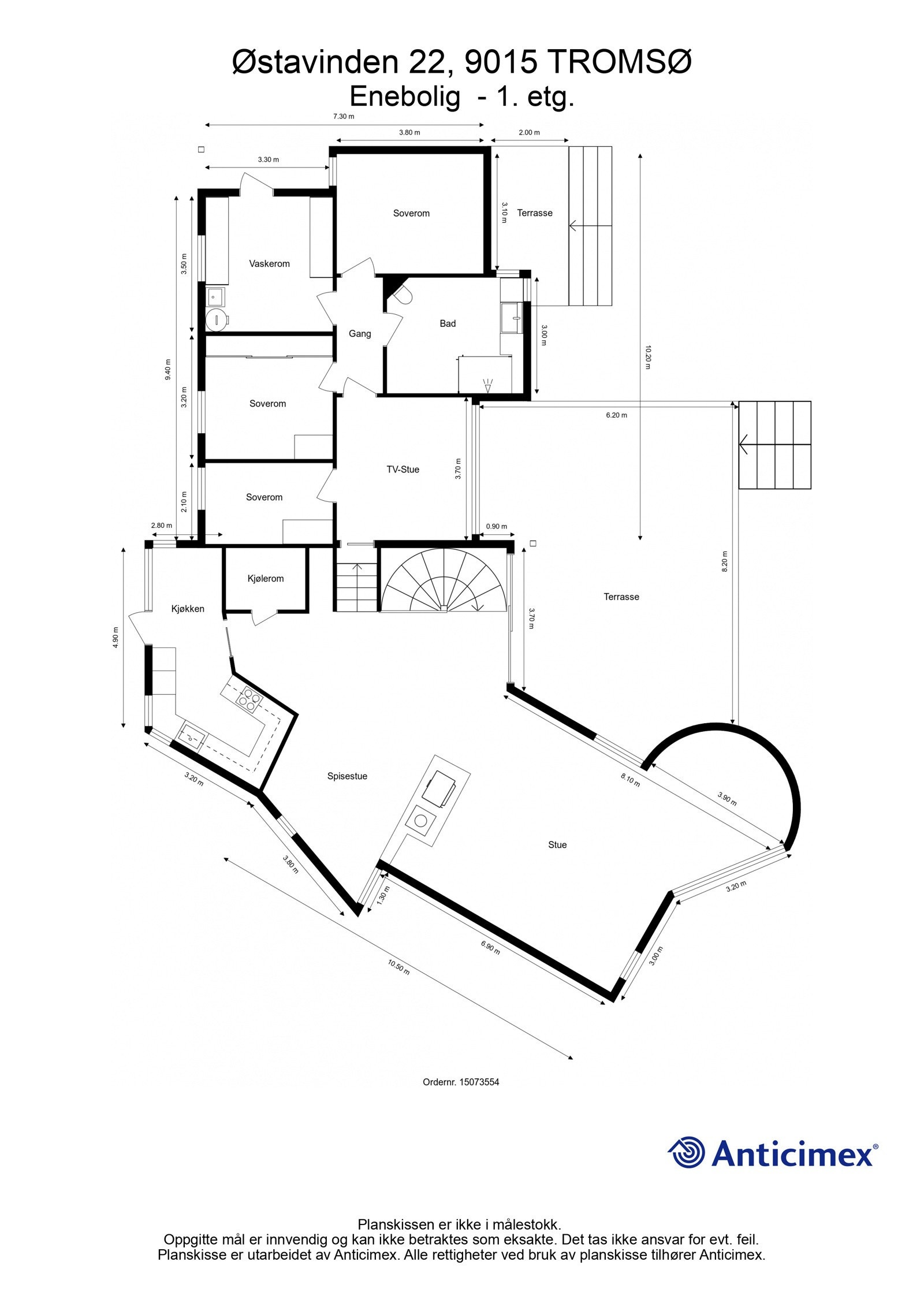Plantegning 1. etasje Galleribilde