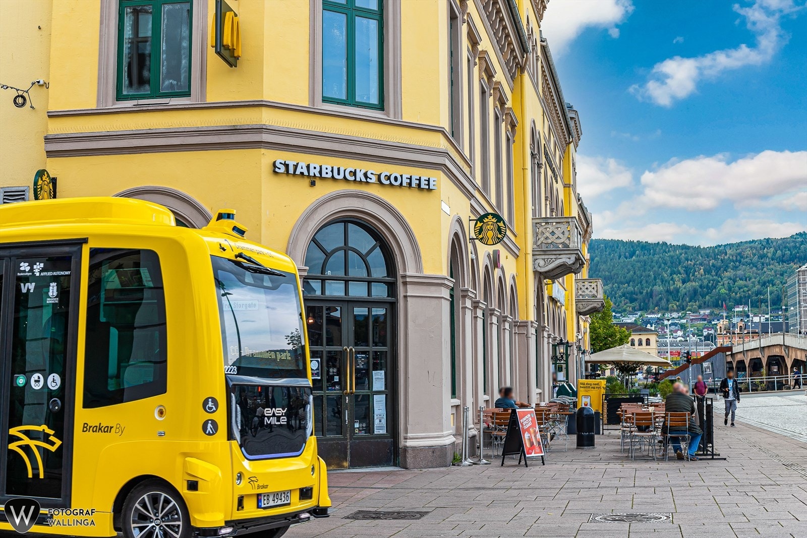 På Bragernes Torg finner du bl.a Starbucks coffee Galleribilde
