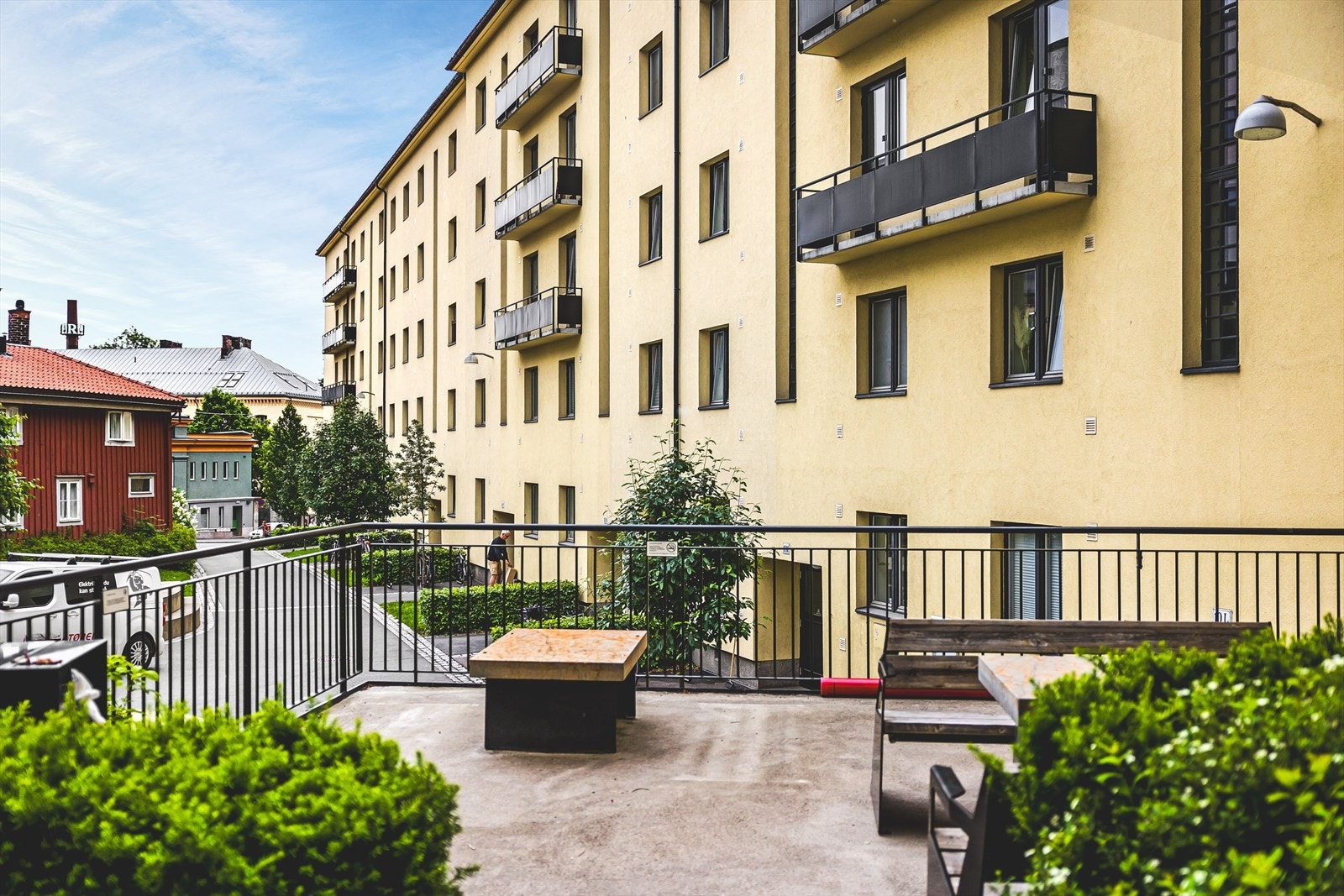 Det er også felles sykkelparkering, vaskeri og hobbyrom i borettslaget. Galleribilde
