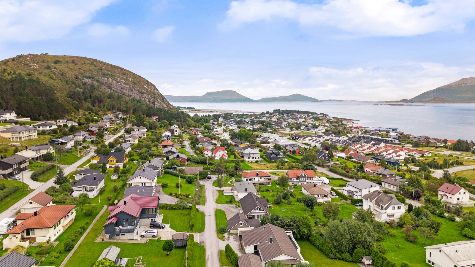 Dronefoto av området. Galleribilde