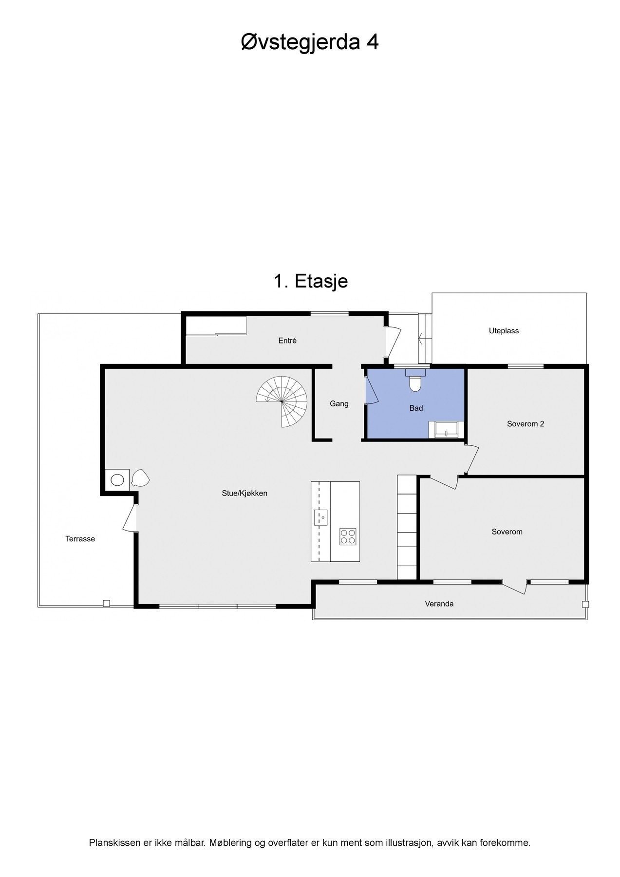 2d plantegning 1.etg. Galleribilde