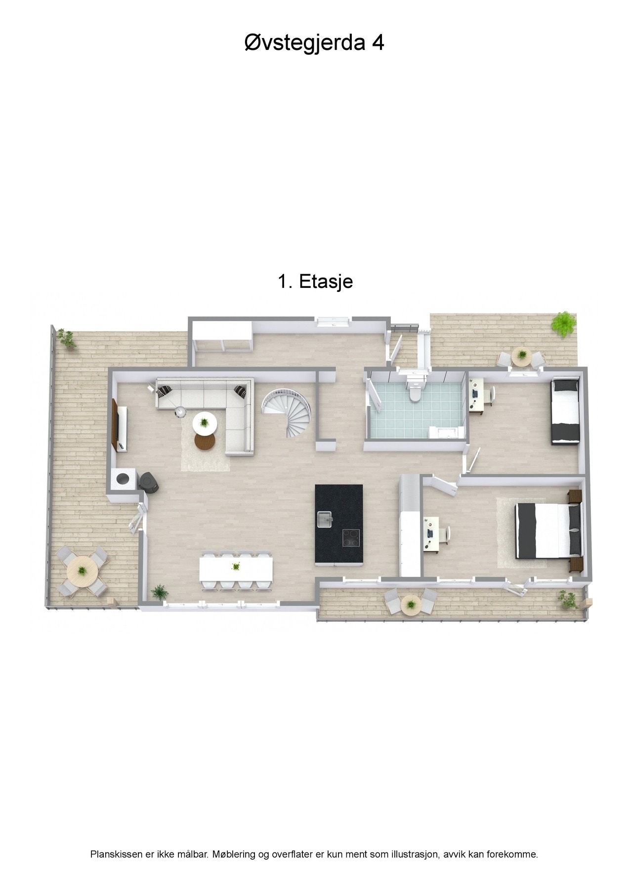 3d plantegning 1.etg. Galleribilde