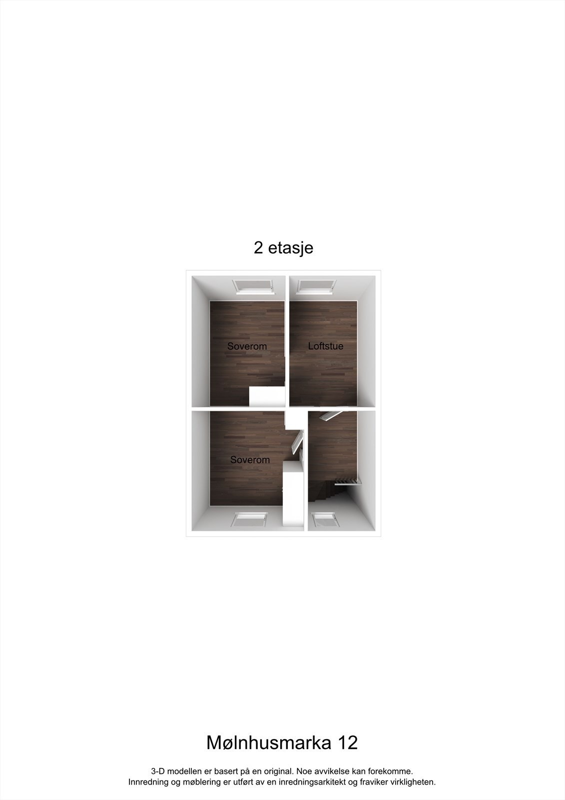 Planskisse loft. Galleribilde