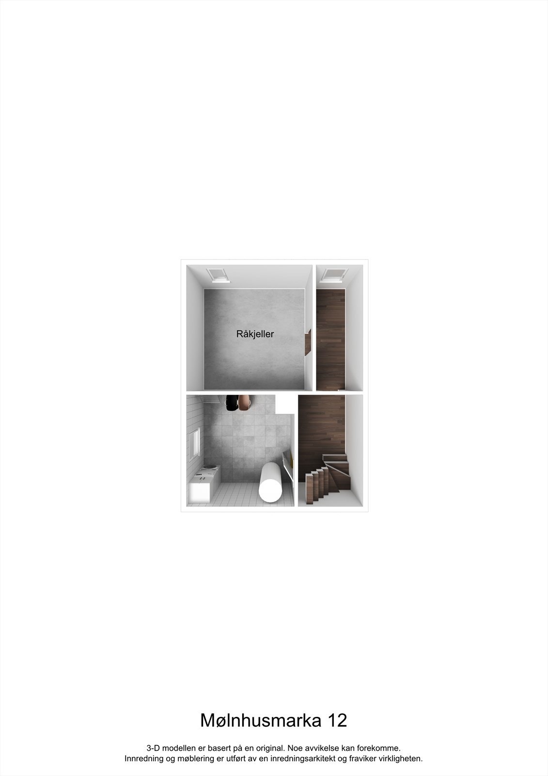 Planskisse kjeller. Galleribilde