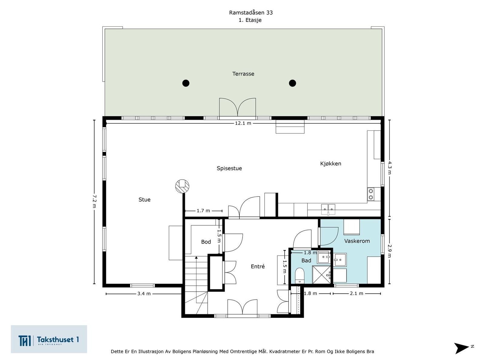 Plantegning av første etasje Galleribilde