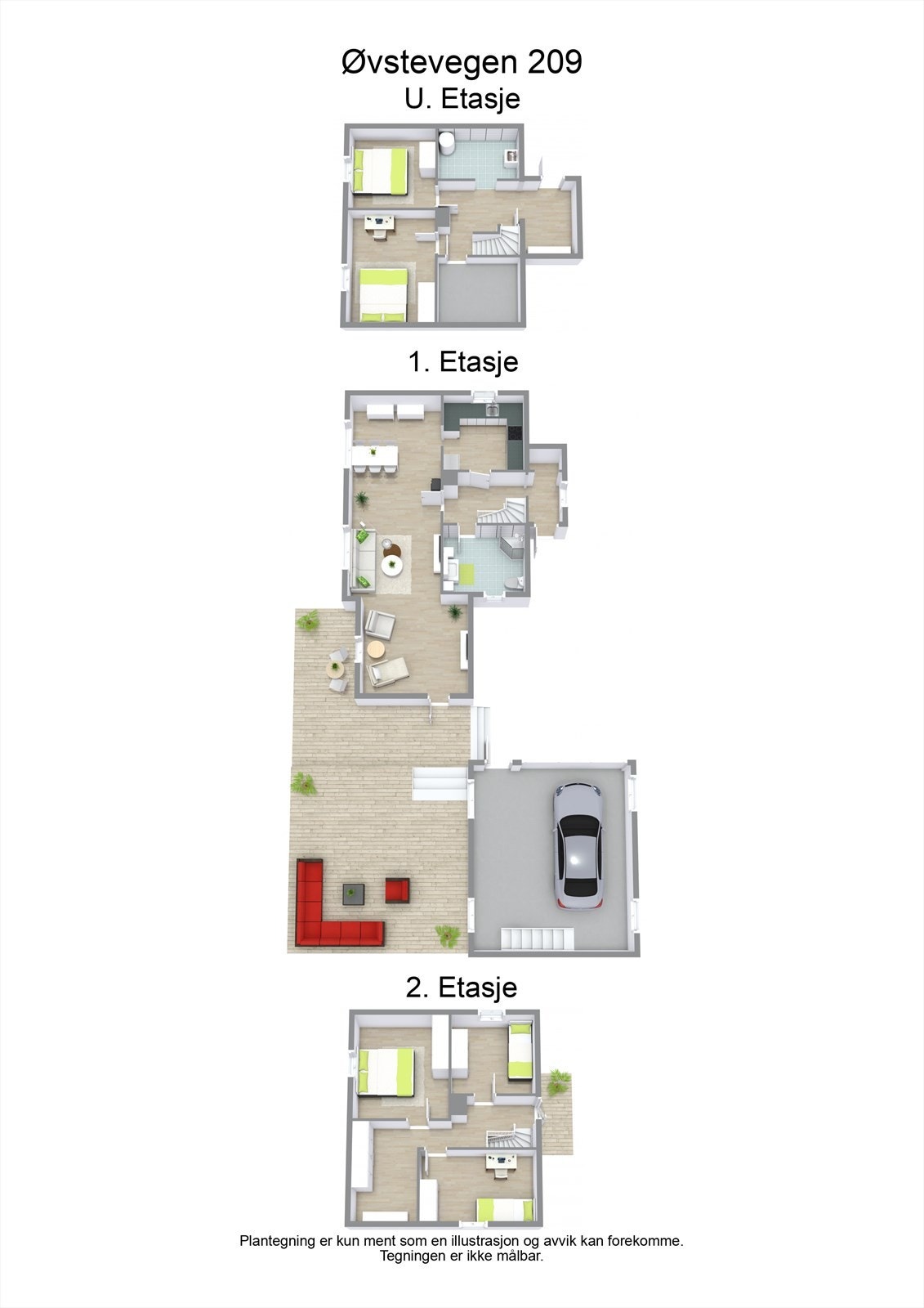 Øvstevegen 209 - 3D - Combined - Letterhead Galleribilde