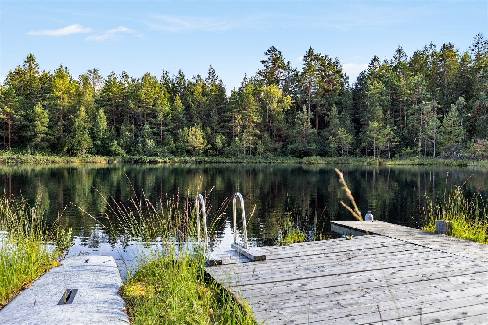 Felles badebrygge som deles med naboer Galleribilde