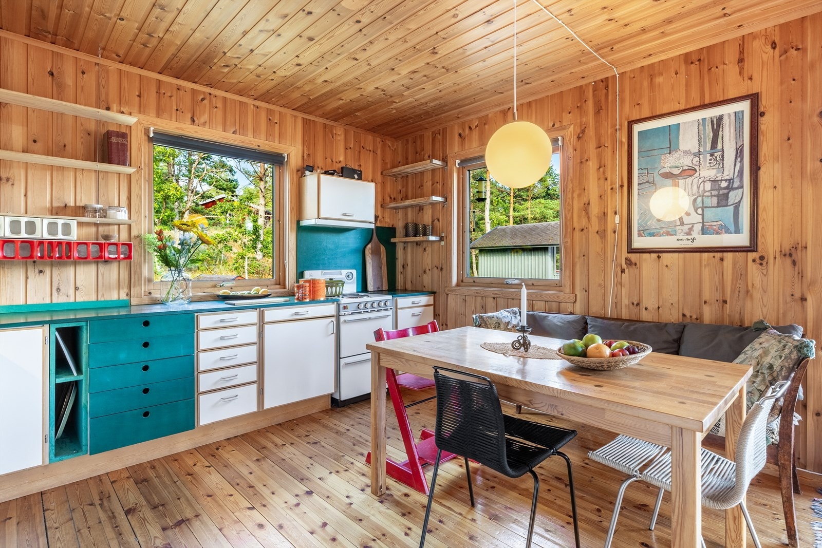 Hyggelig sittegruppe på kjøkken Galleribilde