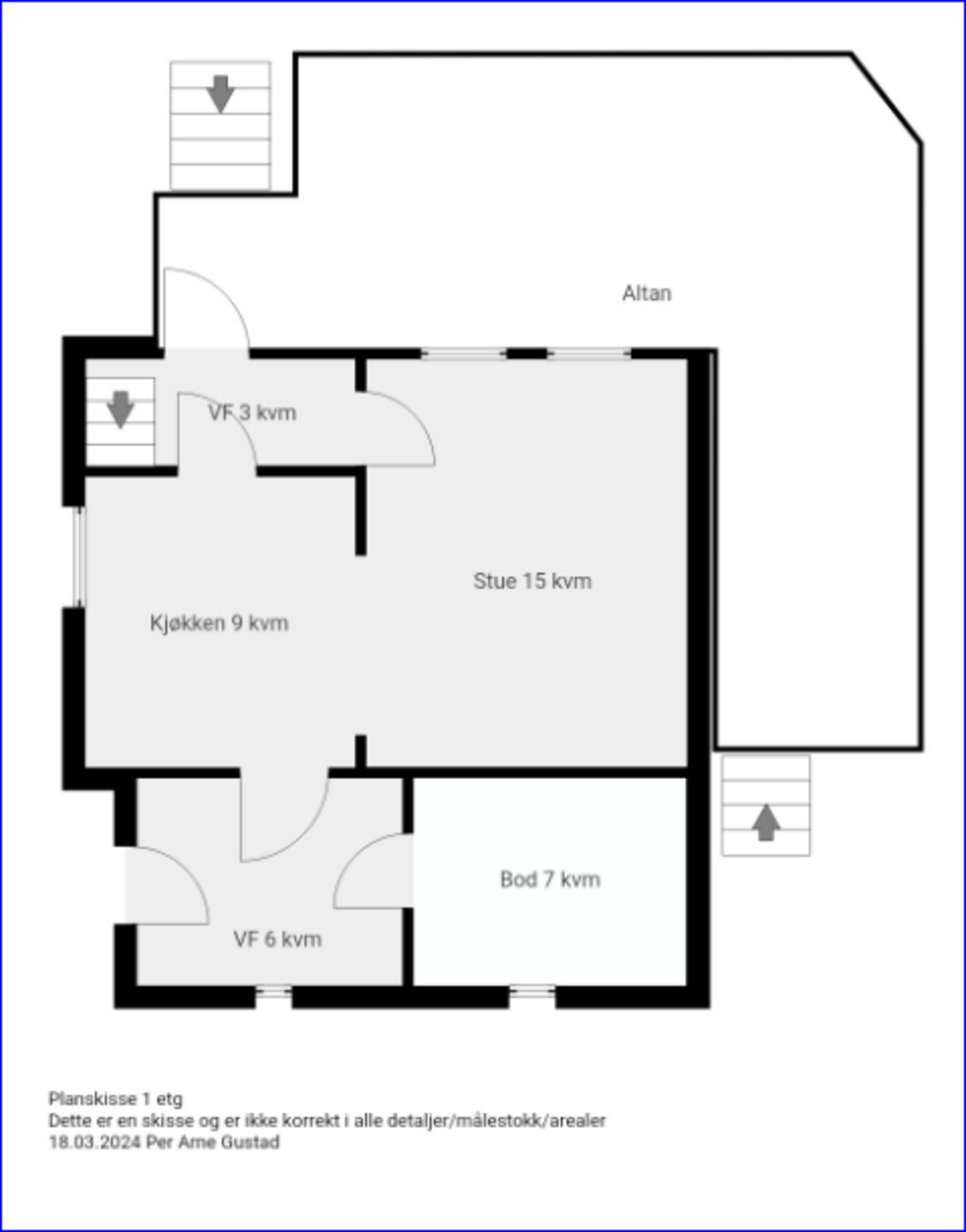 Planskisse 1. etasje Galleribilde