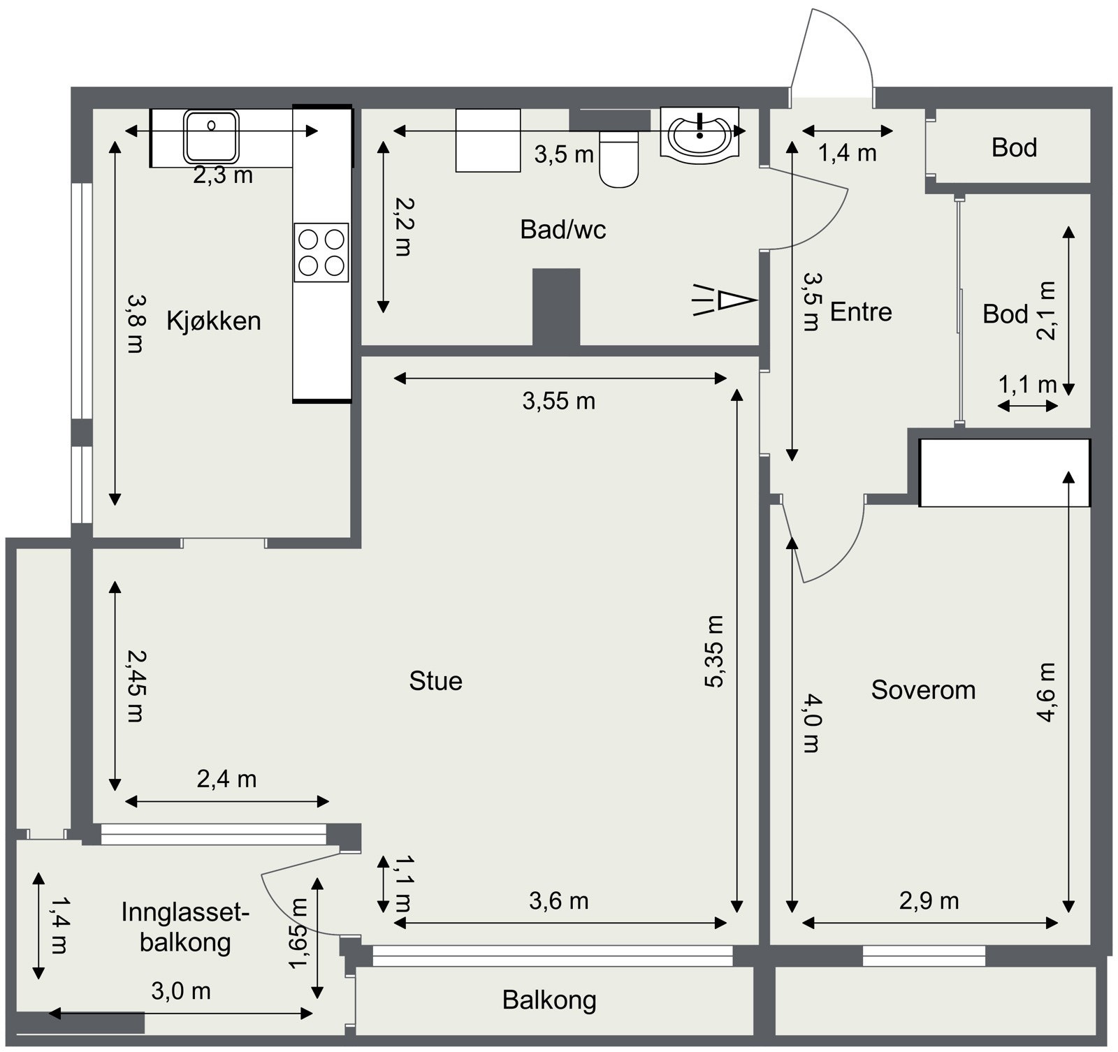 Plantegning Galleribilde