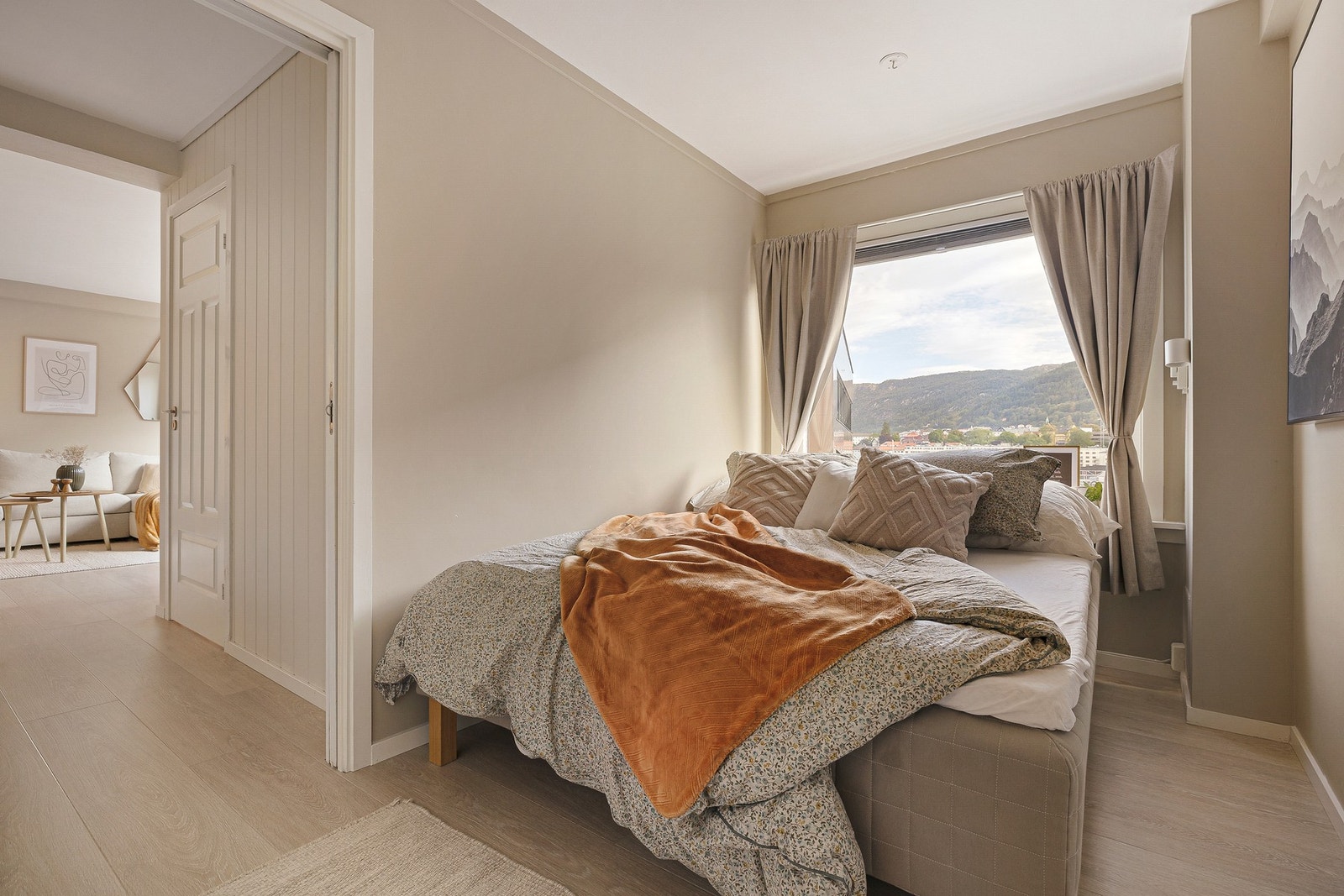 Det andre soverommet måler 6,9 kvadratmeter Galleribilde