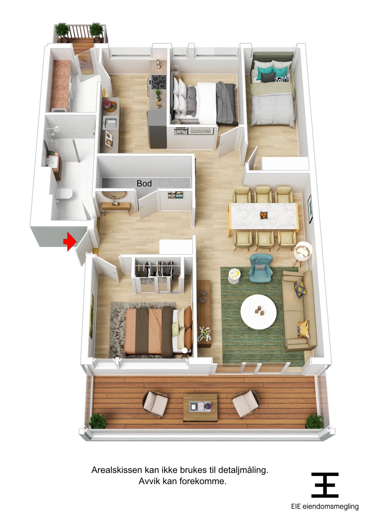3D-plantegning Galleribilde