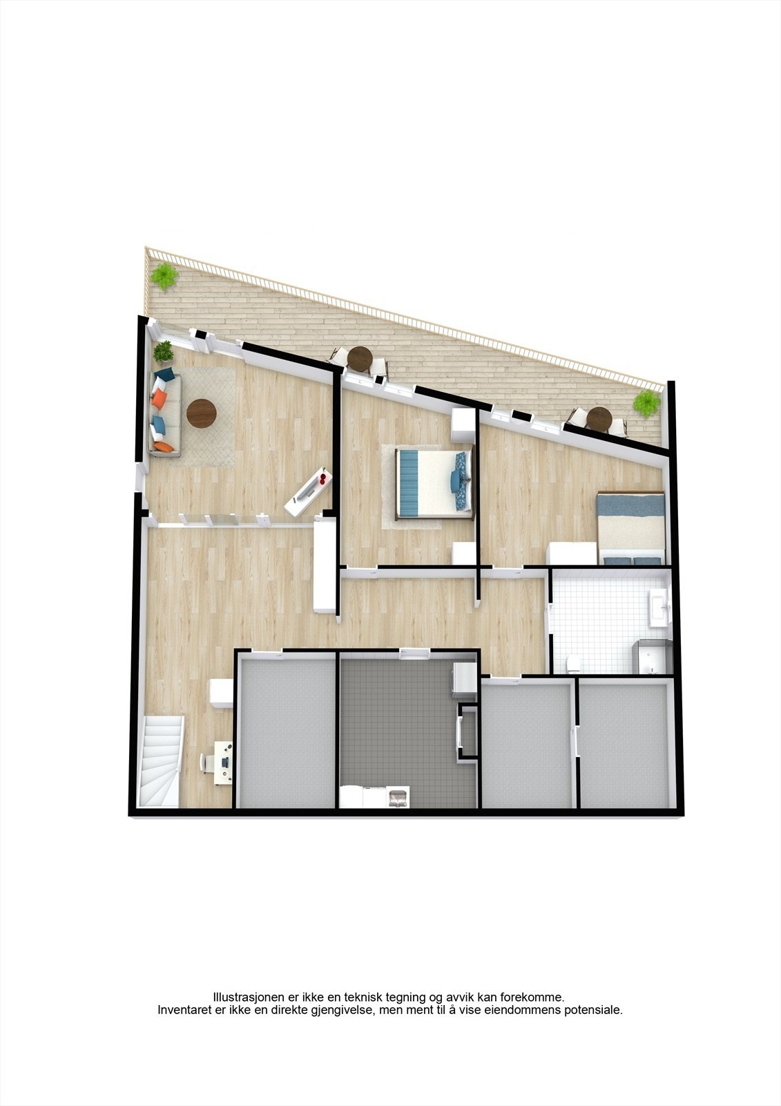 Plantegning kjeller/utleiedel Galleribilde