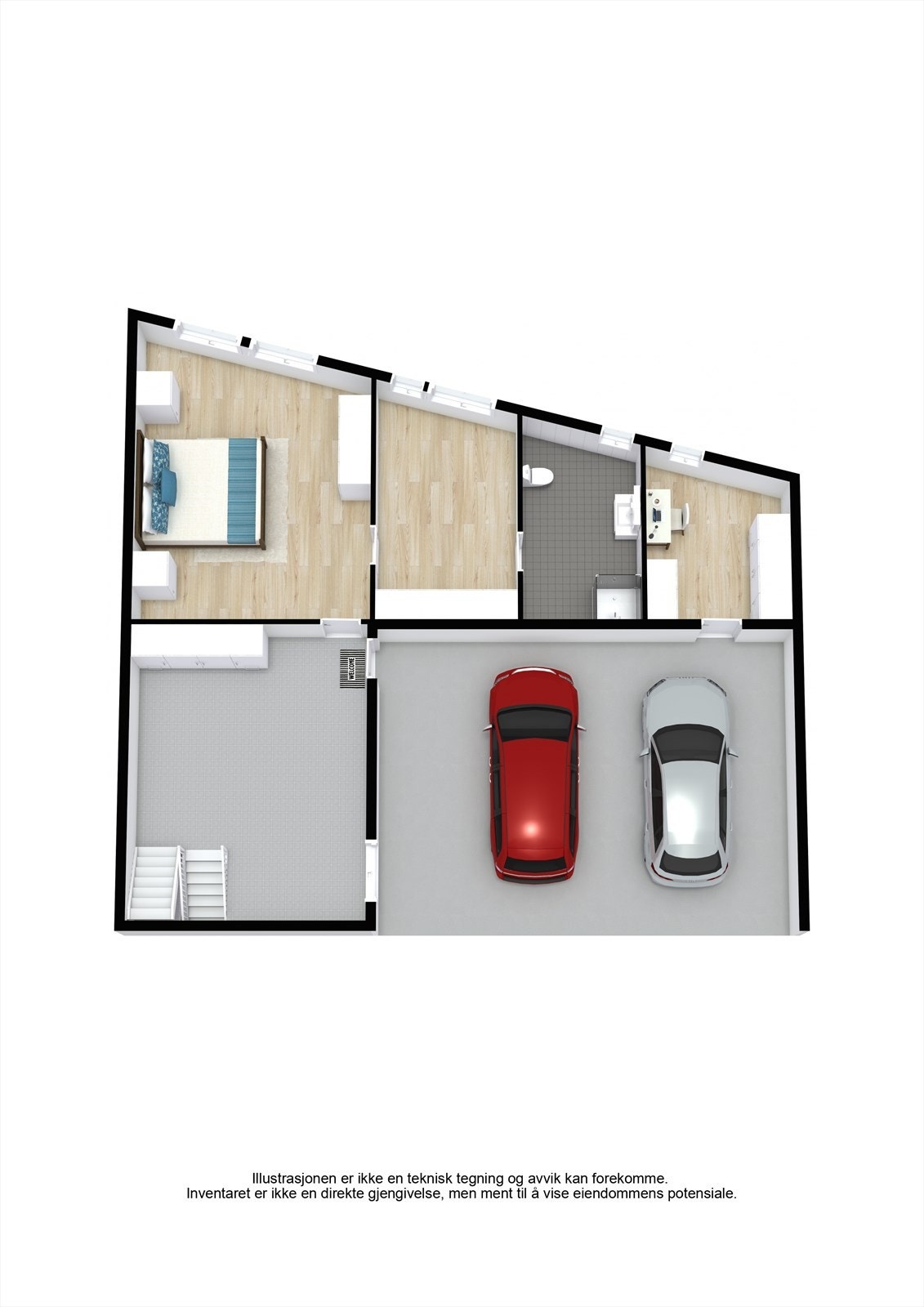 Plantegning 1. etasje Galleribilde