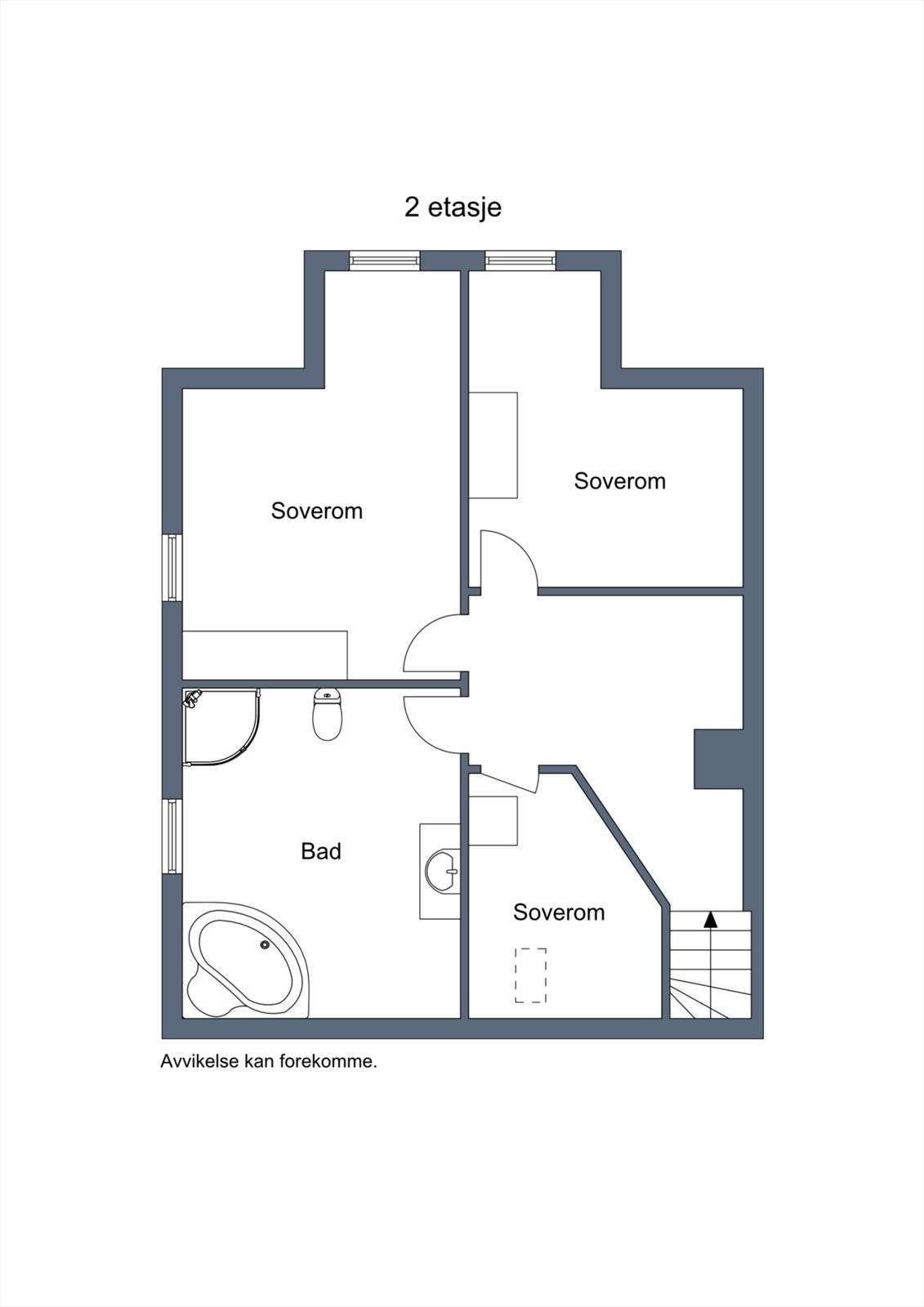 Planillustrasjon loftsetasje Galleribilde