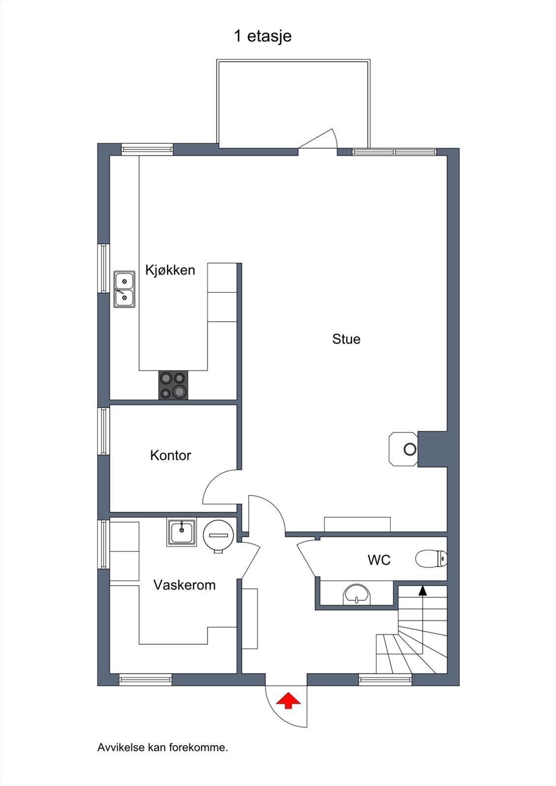 Planillustrasjon hovudetasje Galleribilde