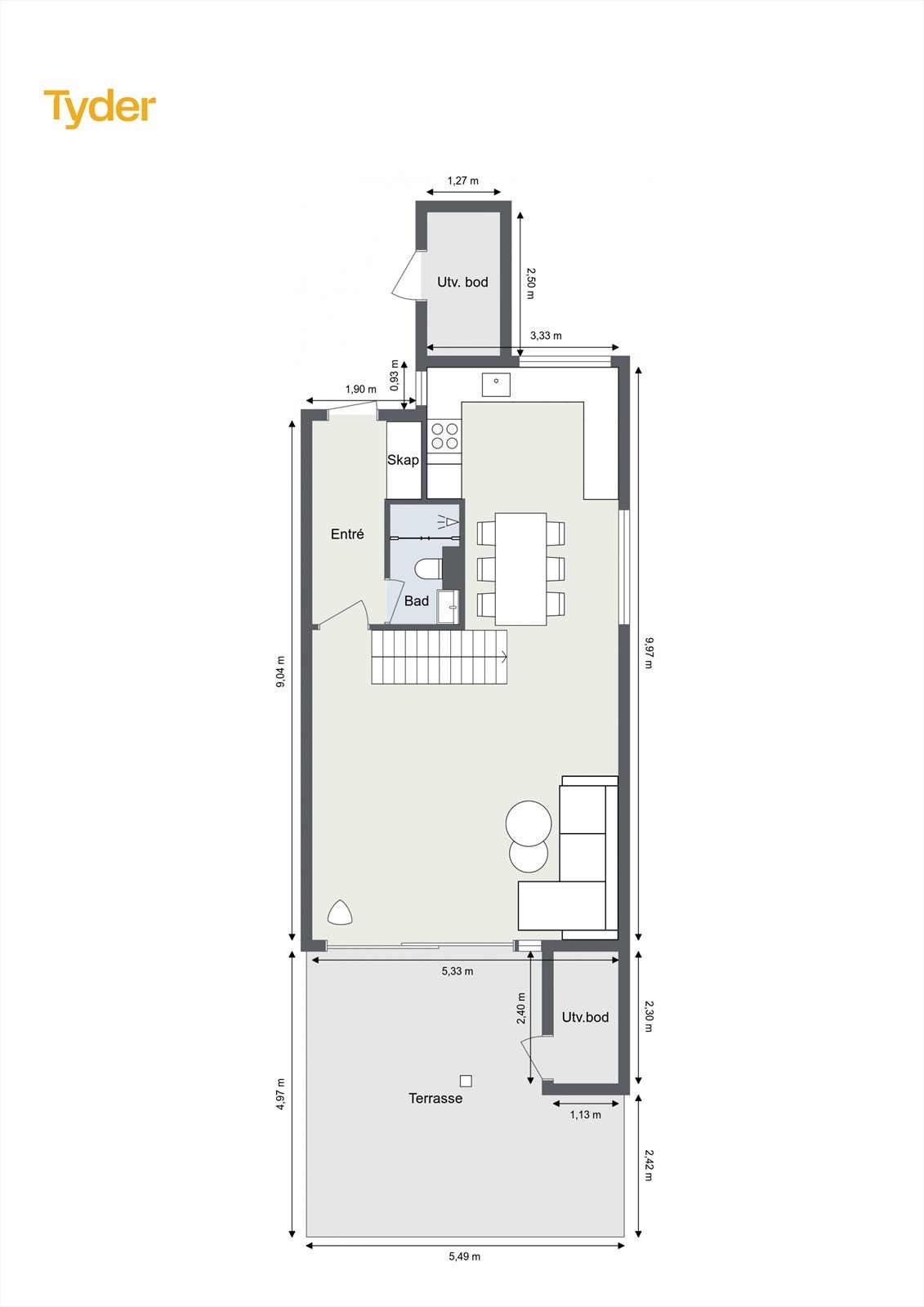 Planskisse 1. etasje Galleribilde