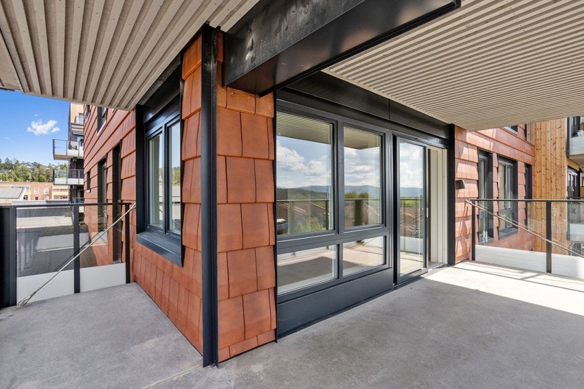 Balkongen er på hele 17 kvm. Galleribilde