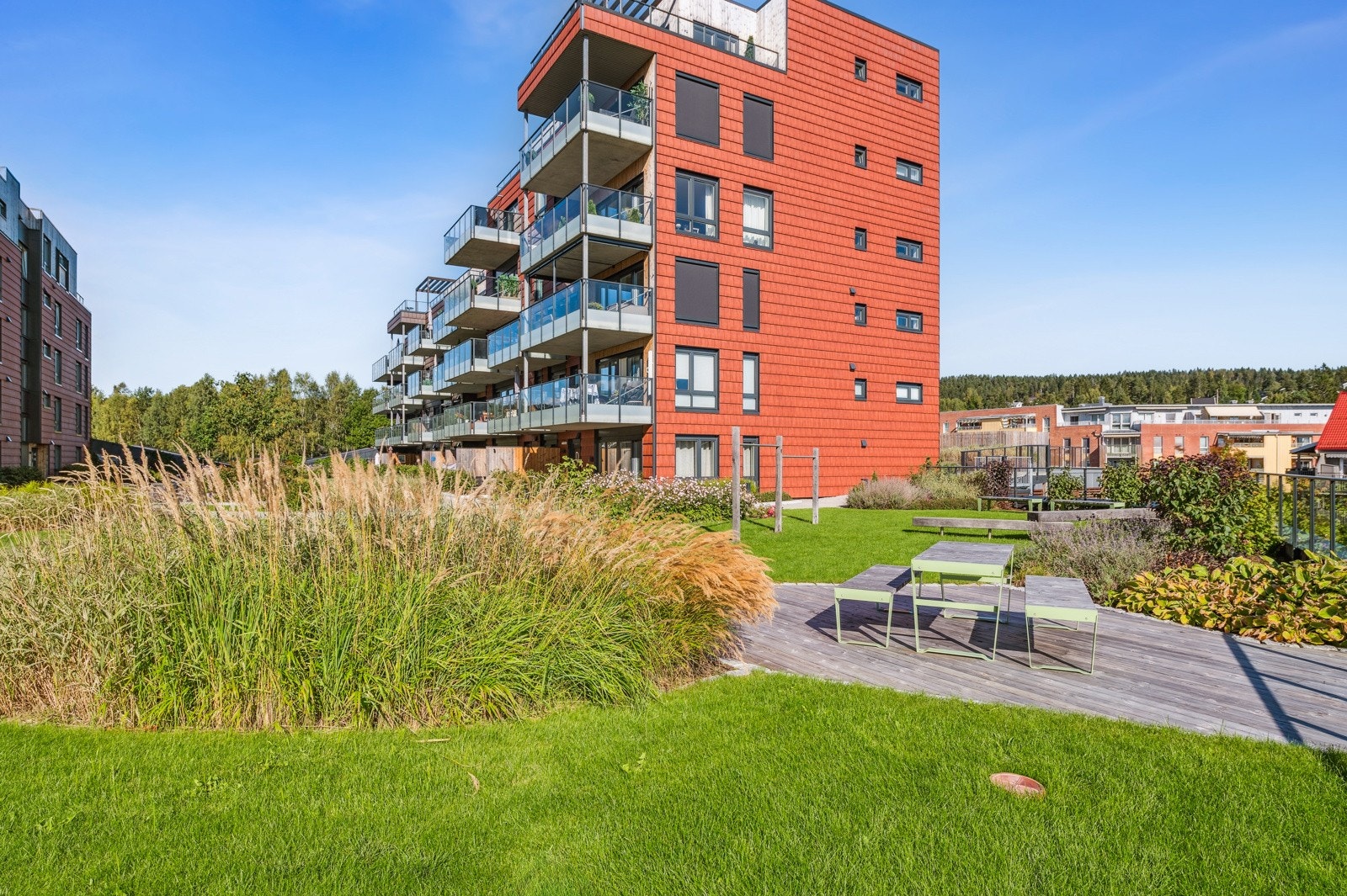 Konnerud Senter Panorama har flotte og grønne fellesarealer - Her fra Atriet på plan 3. Galleribilde