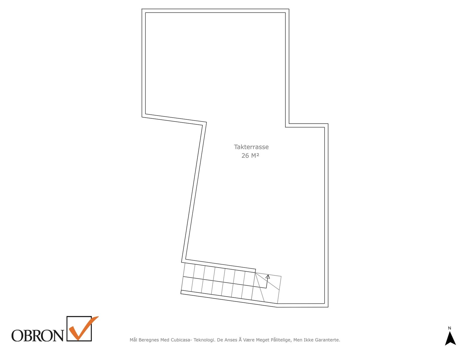 Plantegning takterrasse.