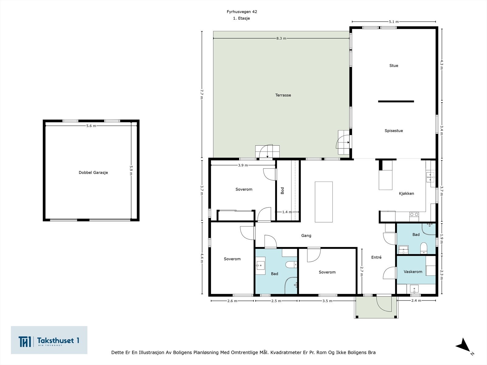 - Plantegning - Fyrhusvegen 42 - Galleribilde