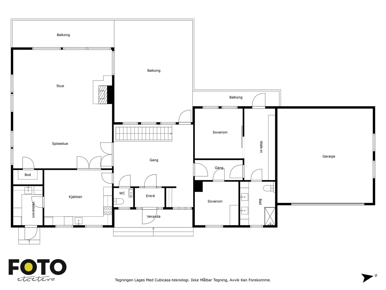Planillustrasjon av 1. etg. Galleribilde