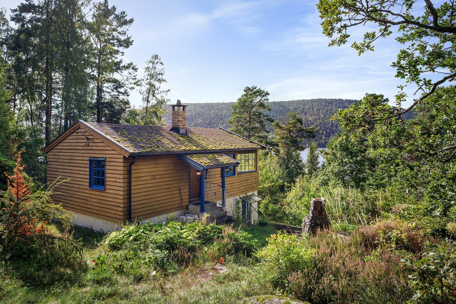 Drømmer du om hytte ved sjøen? Her får du en sjelden kombinasjon av fredelig natur, kort vei til Oslofjorden og alle de maritime opplevelsene fjorden har å by på Galleribilde