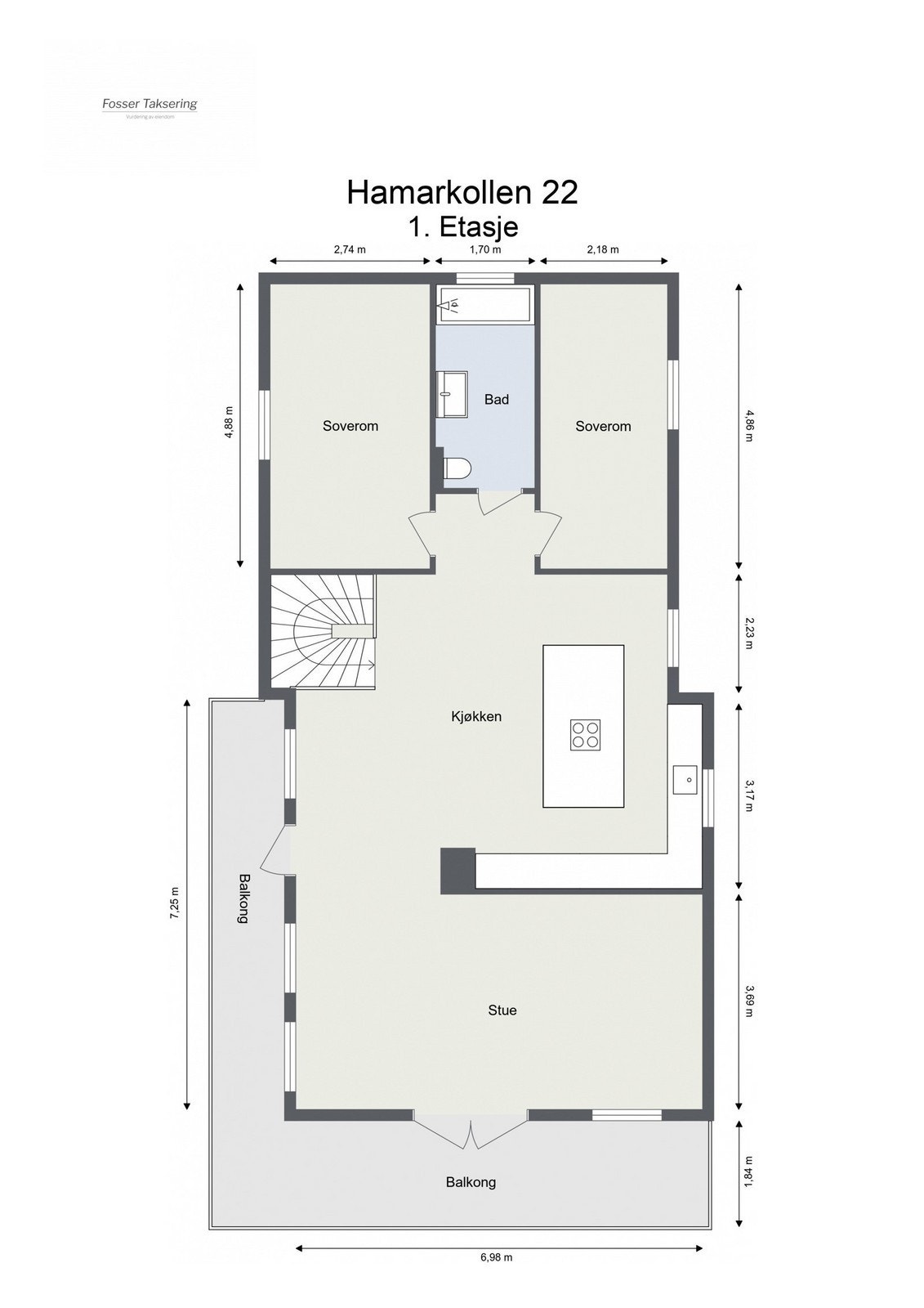 Plantegning 1 etg. Galleribilde