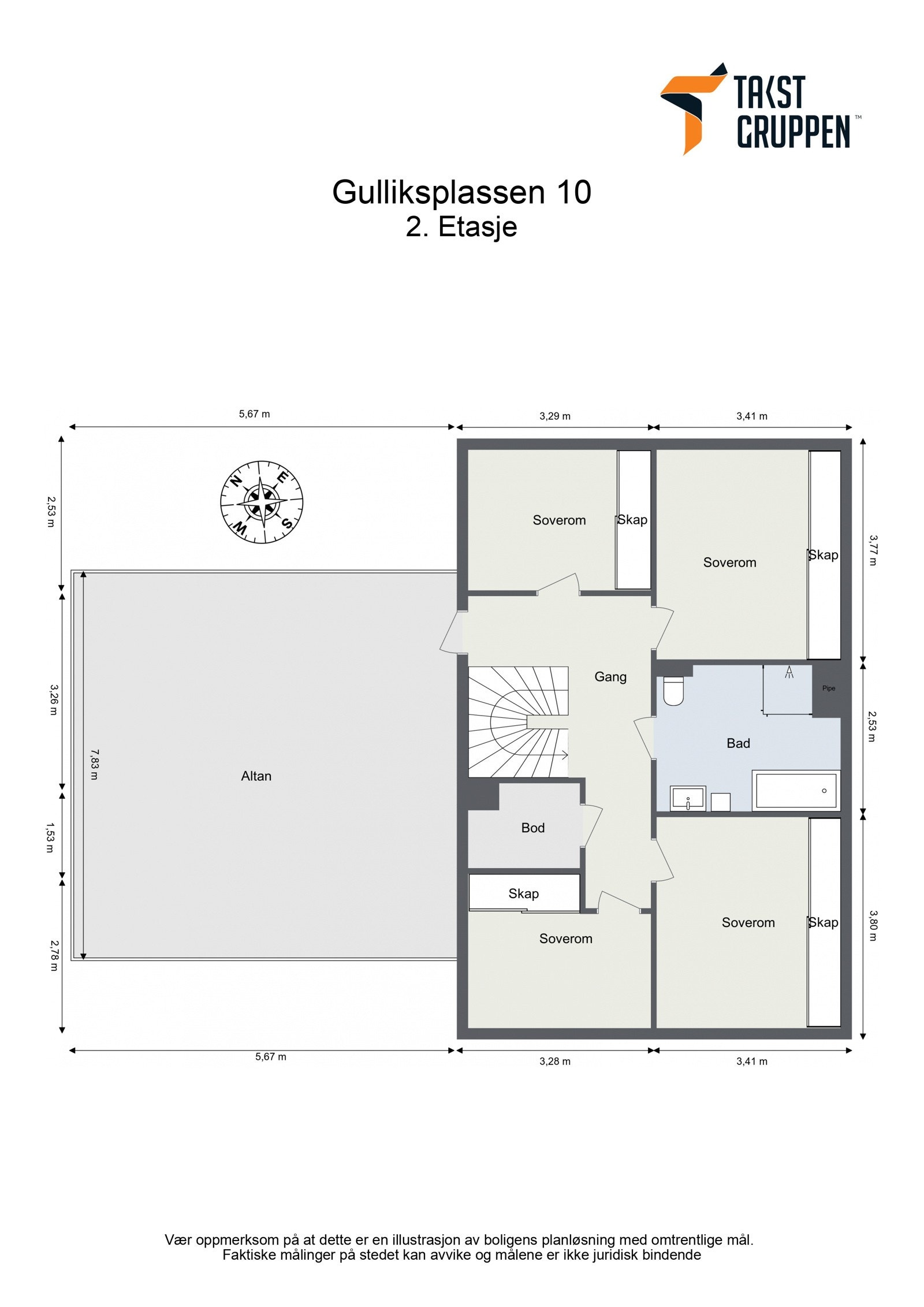Plantegning 2. etasje. Galleribilde