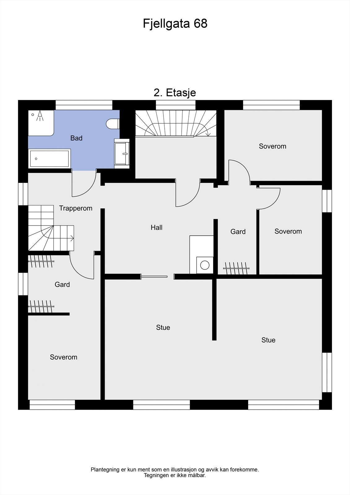 Fjellgata 68 - 2D - 2. Etasje Galleribilde