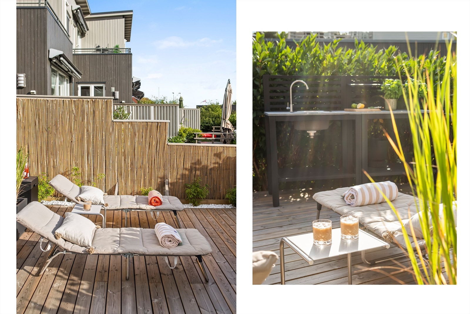 Pent og lettholdt opparbeidet terrasse, slik at man bare kan nyte Galleribilde